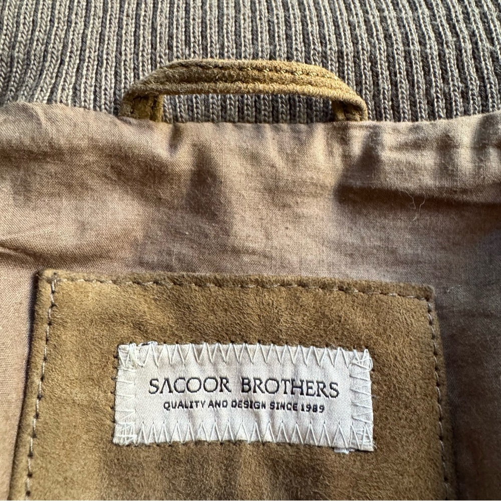 Sacoor Brothers 100% GENUINE LEATHER Light Jacket Unisex Size S - Picture 14 of 16